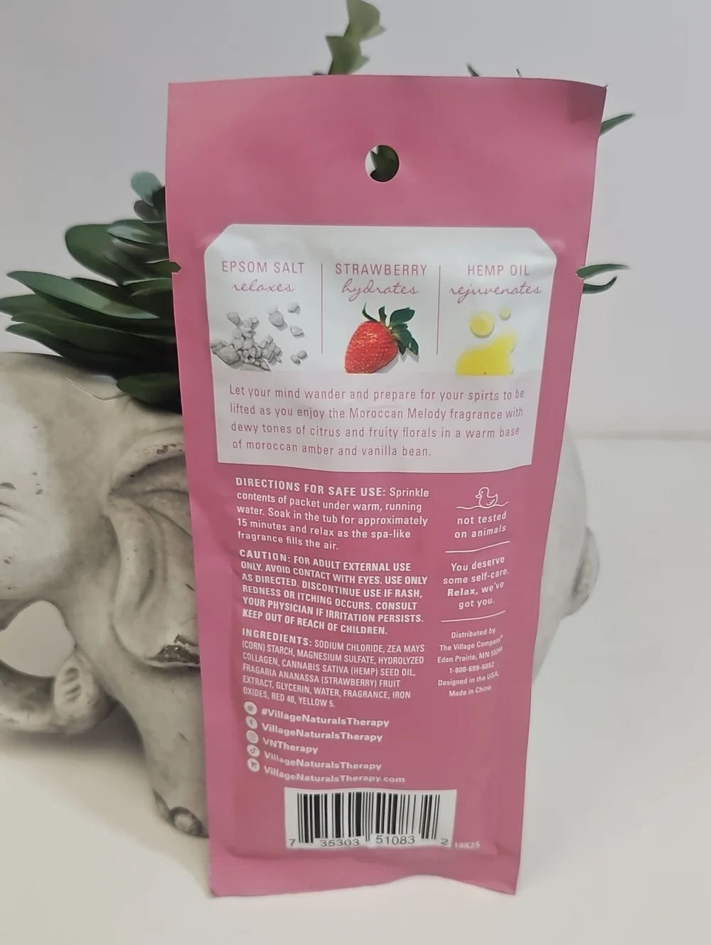VILLAGE NATURALS THERAPY BATH & BODY BEAUTY BREATHE, CONFORT, & GLOW EPSOM SALTS